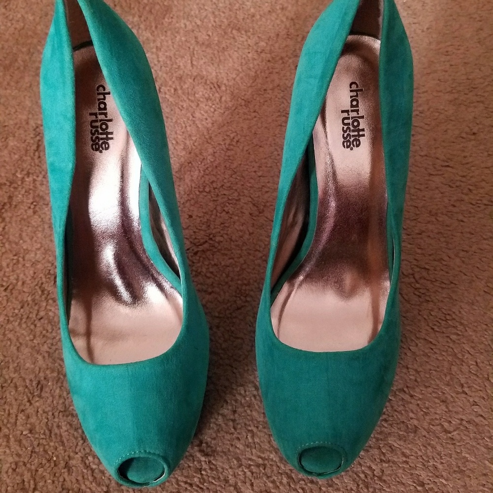 Turquoise heels